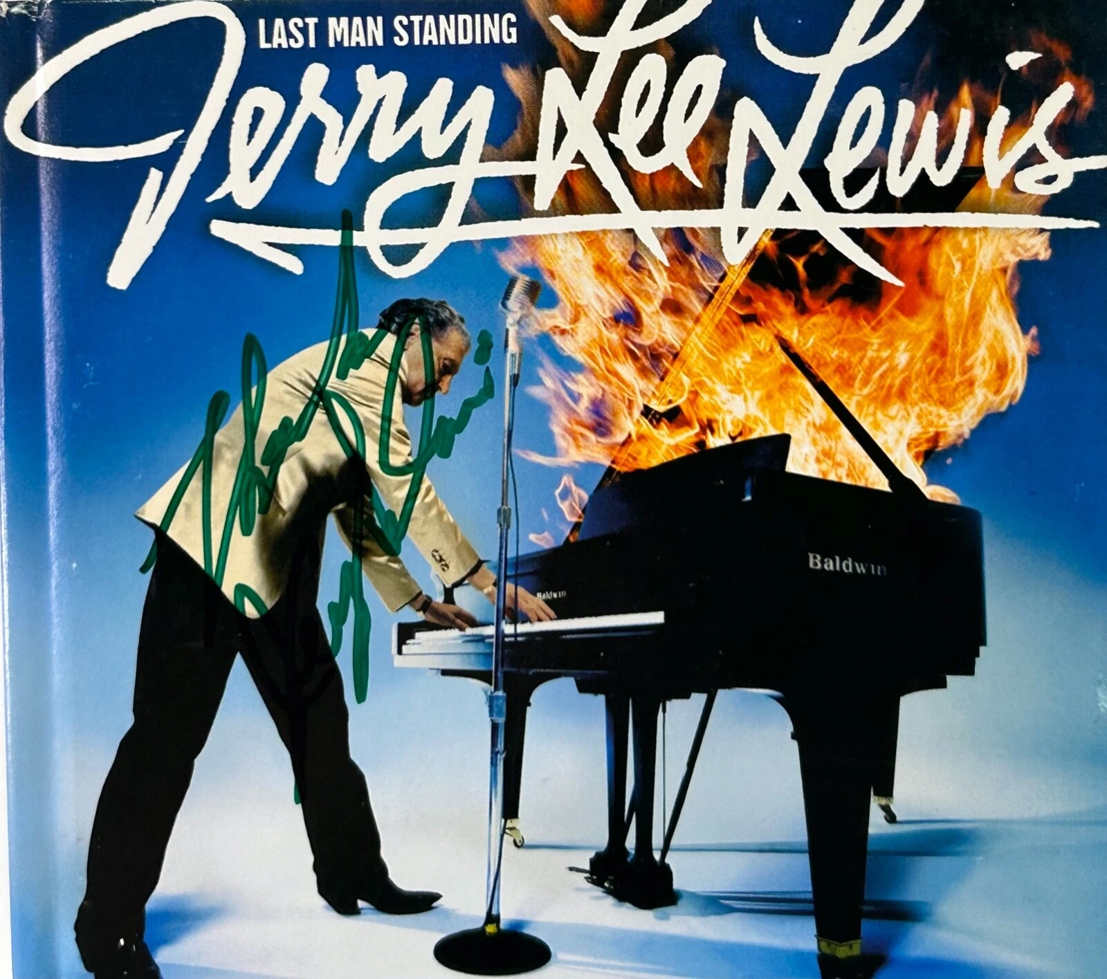 JERRY LEE LEWIS Signed Autograph CD Cover 