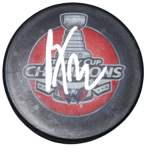 BARRY TROTZ signed (WASHINGTON CAPITALS) Stanley Cup puck BECKETT BAS AD27388
