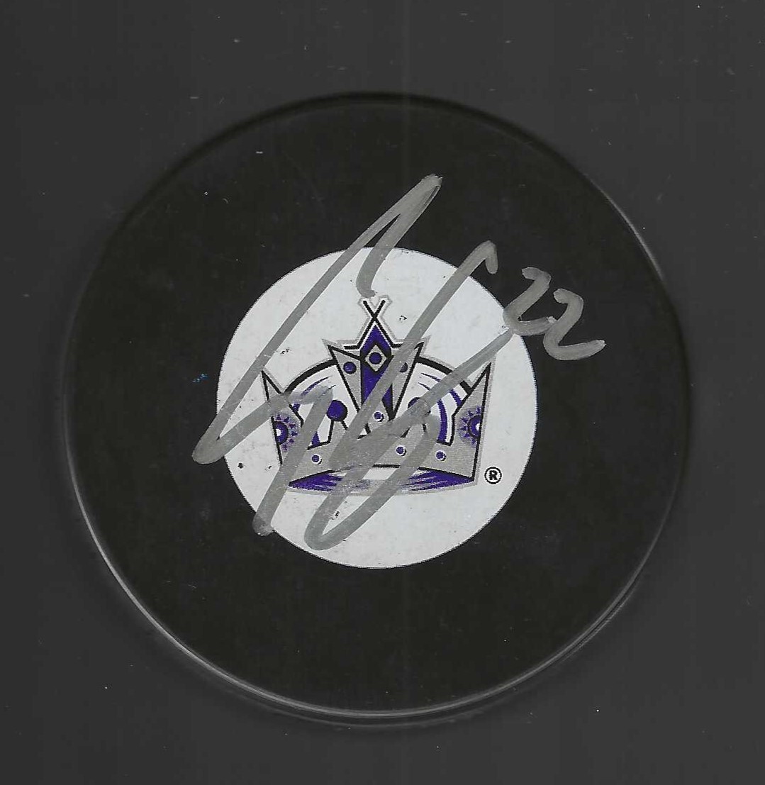 Craig Conroy Signed Los Angeles Kings Crown Logo Puck LA
