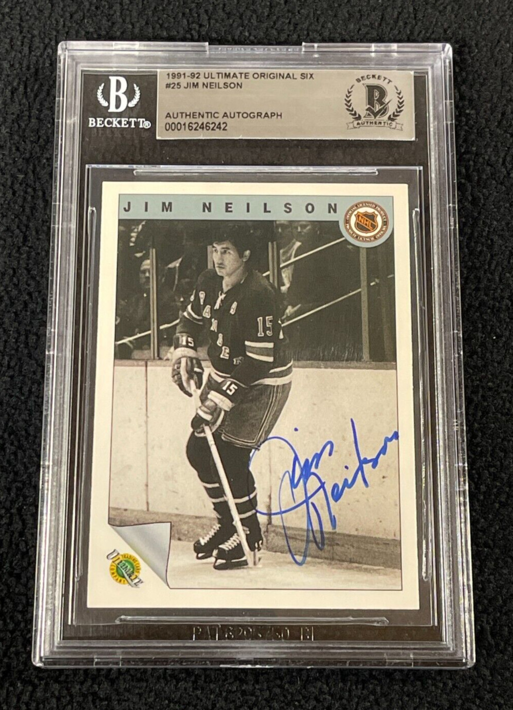 Jim Neilson Signed 1991/92 Ultimate Original 6 Card BAS Certified Rangers
