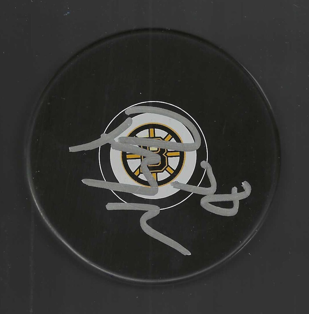 Patrick Brown Signed Boston Bruins Puck