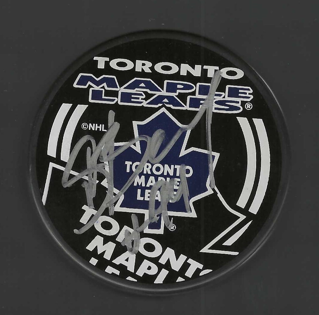 Sergei Berezin Signed Toronto Maple Leafs Souvenir Puck
