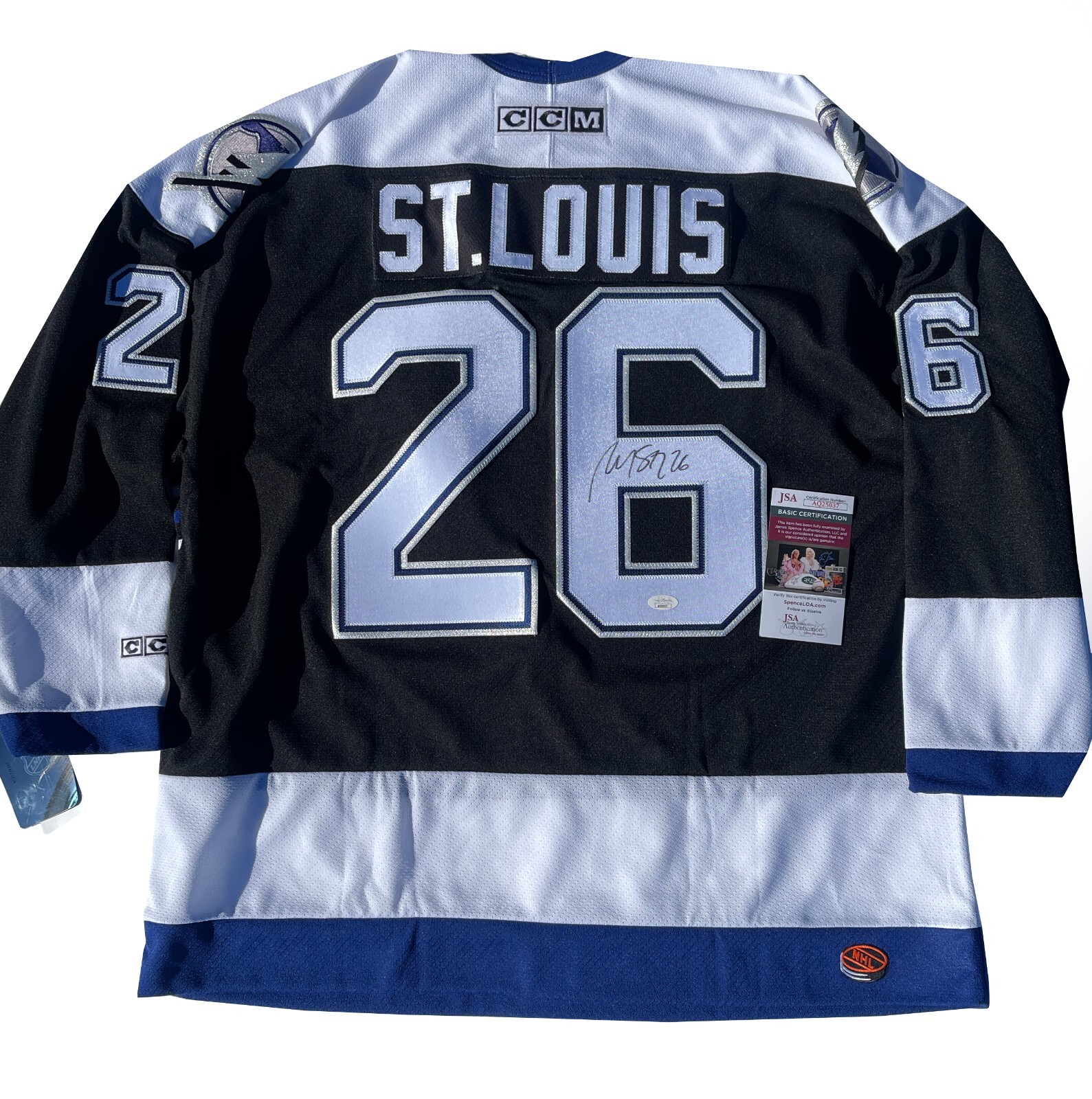 Martin St. Louis Signed Tampa Bay Lightning 2004 Stanley Cup CCM Jersey JSA COA