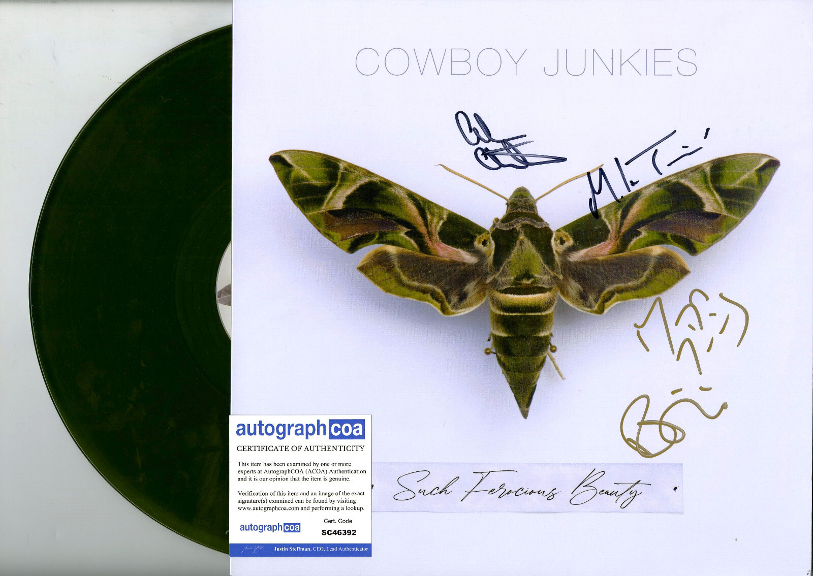 COWBOY JUNKIES SUCH FEROCIOUS BEAUTY VINYL RECORD (COLORED VINYL) ACOA COLLECTIBLE MEMORABILIA