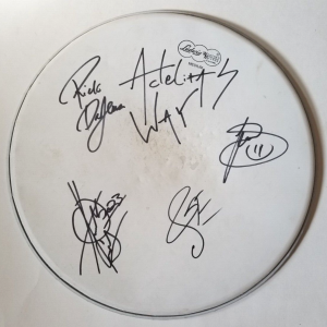 Adelitas Way band REAL hand SIGNED 14" Drumhead COA Autographed all 4
Opens in a new window or tab