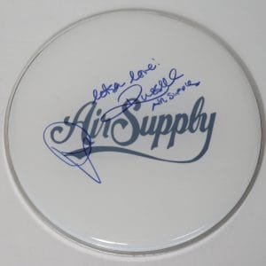 AIR SUPPLY Signed Autograph Auto 12" Drumhead Drum Head JSA
