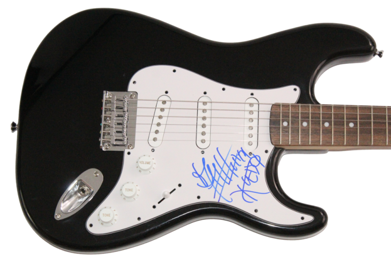 ANTHONY KIEDIS SIGNED AUTOGRAPH BLACK FENDER GUITAR RED HOT CHILI PEPPERS JSA COLLECTIBLE MEMORABILIA