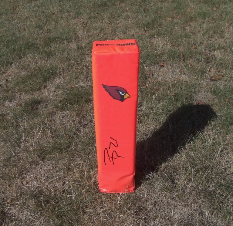 ARIZONA CARDINALS PATRICK PETERSON SIGNED AUTOGRAPHED FOOTBALL PYLON COA PROOF
 COLLECTIBLE MEMORABILIA