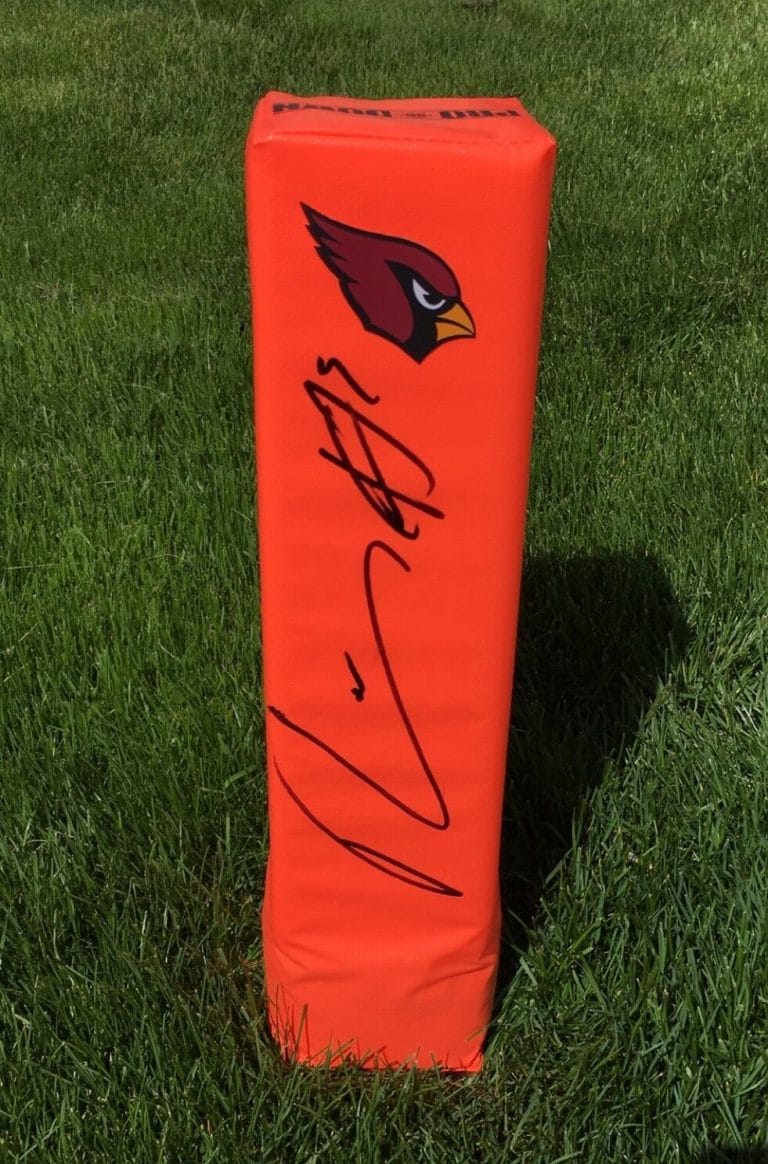 ARIZONA CARDINALS ROBERT NKEMDICHE SIGNED AUTOGRAPHED FOOTBALL TD PYLON COA!
 COLLECTIBLE MEMORABILIA