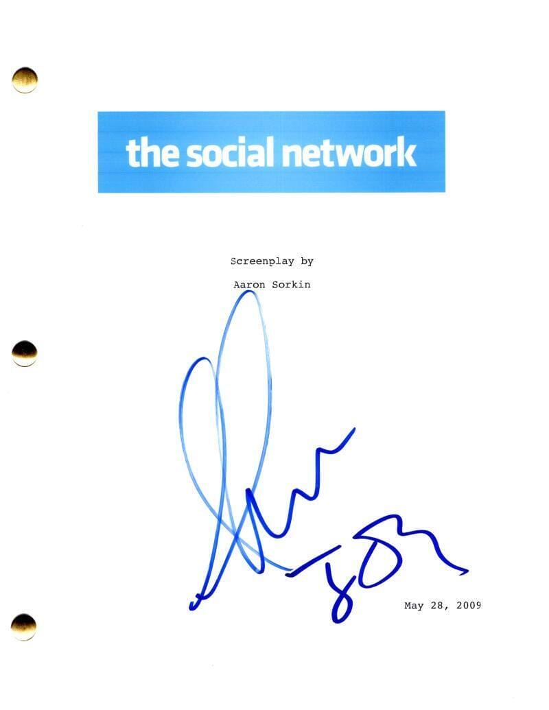 Armie Hammer & Jesse Eisenberg Signed Autograph The Social Network