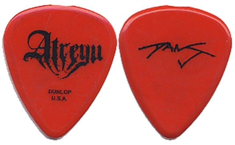 Atreyu 2006 concert tour Dan Jacobs signature stage Guitar Pick ...