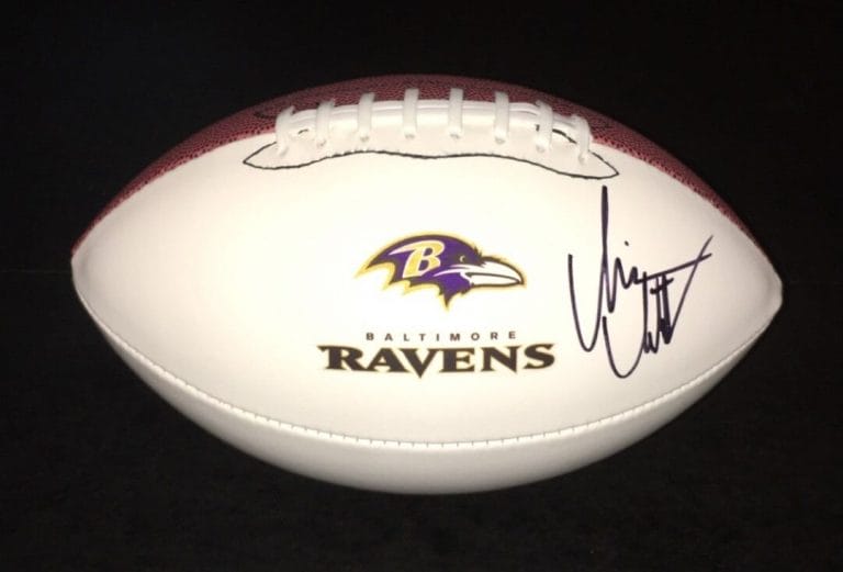 BALTIMORE RAVENS RONNIE STANLEY SIGNED AUTOGRAPHED LOGO FOOTBALL COA! #6 PICK
 COLLECTIBLE MEMORABILIA