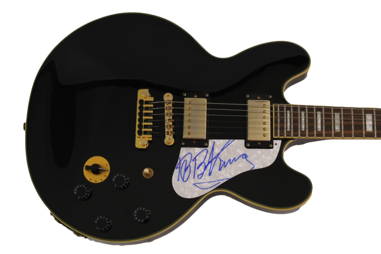 BB KING SIGNED AUTOGRAPH GIBSON EPIPHONE LUCILLE SIGNATURE EDITION GUITAR W/ JSA COLLECTIBLE MEMORABILIA