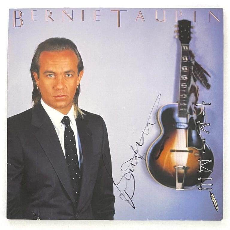 BERNIE TAUPIN SIGNED AUTOGRAPH ALBUM VINYL RECORD LP – TRIBE W/ JSA COA COLLECTIBLE MEMORABILIA