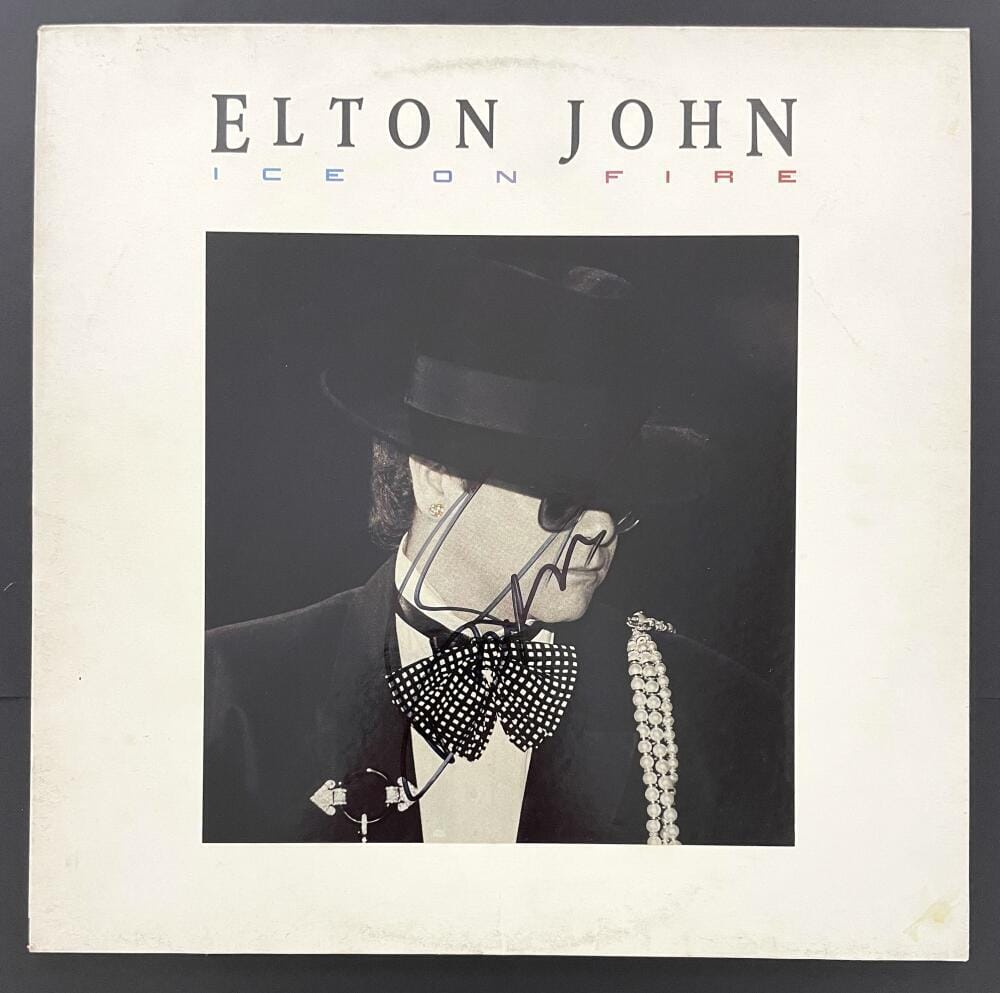 Bernie Taupin Signed Autograph Album Vinyl Record LP Elton John Ice on ...