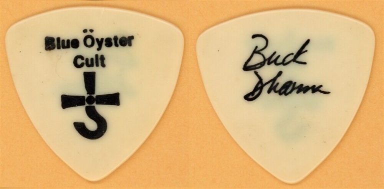 Blue Oyster Cult Buck Dharma Vintage Trans White Guitar Pick - 1982 ...