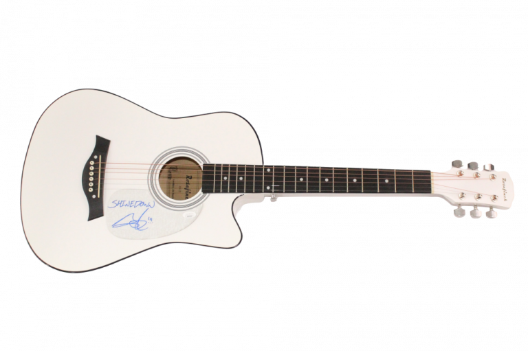 BRENT SMITH SHINEDOWN SIGNED AUTOGRAPH FULL SIZE GUITAR – PLANET ZERO JSA COA
 COLLECTIBLE MEMORABILIA