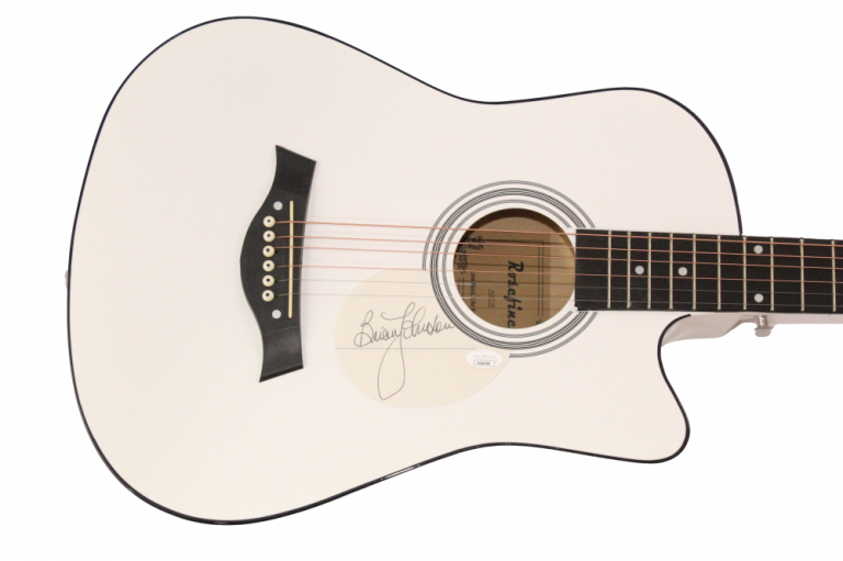 BRIAN JOHNSON AC/DC SIGNED AUTOGRAPH ACOUSTIC GUITAR – HIGH VOLTAGE W/ JSA COA
 COLLECTIBLE MEMORABILIA