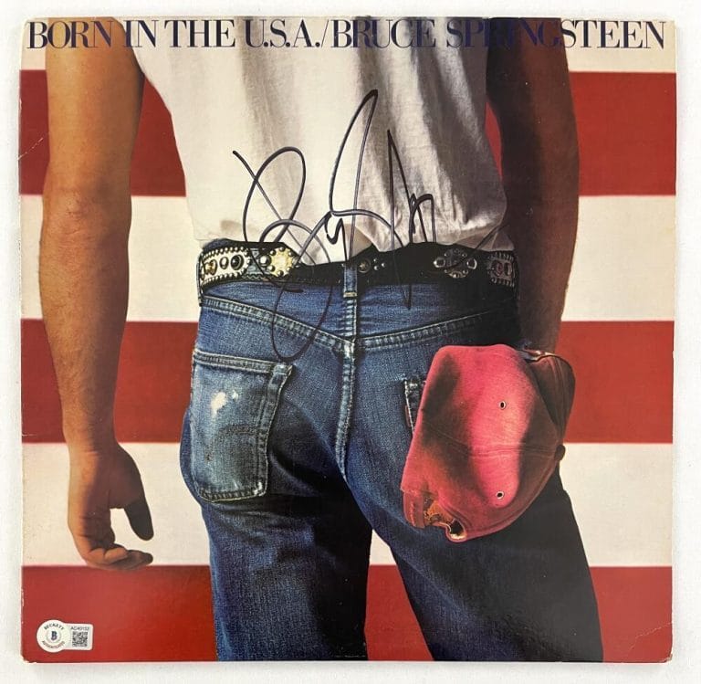 BRUCE SPRINGSTEEN SIGNED AUTOGRAPH ALBUM VINYL RECORD – BORN IN THE USA BECKETT COLLECTIBLE MEMORABILIA