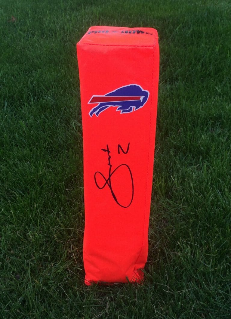 BUFFALO BILLS #2 SAMMY WATKINS SIGNED AUTOGRAPHED FOOTBALL PYLON COA!
 COLLECTIBLE MEMORABILIA