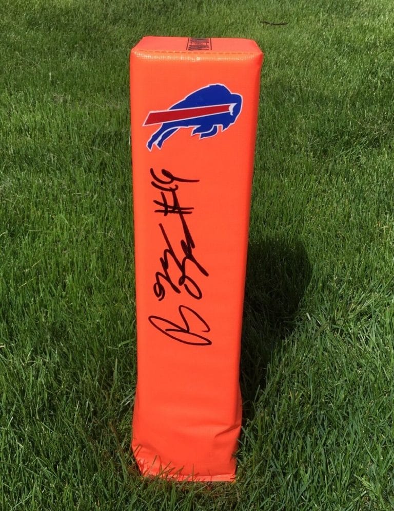 BUFFALO BILLS REGGIE RAGLAND SIGNED AUTOGRAPHED FOOTBALL TD PYLON COA!
 COLLECTIBLE MEMORABILIA