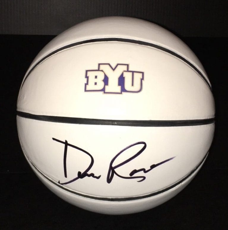 BYU COUGARS DAVE ROSE SIGNED AUTOGRAPHED LOGO BASKETBALL COA! GO COUGARS!!
 COLLECTIBLE MEMORABILIA