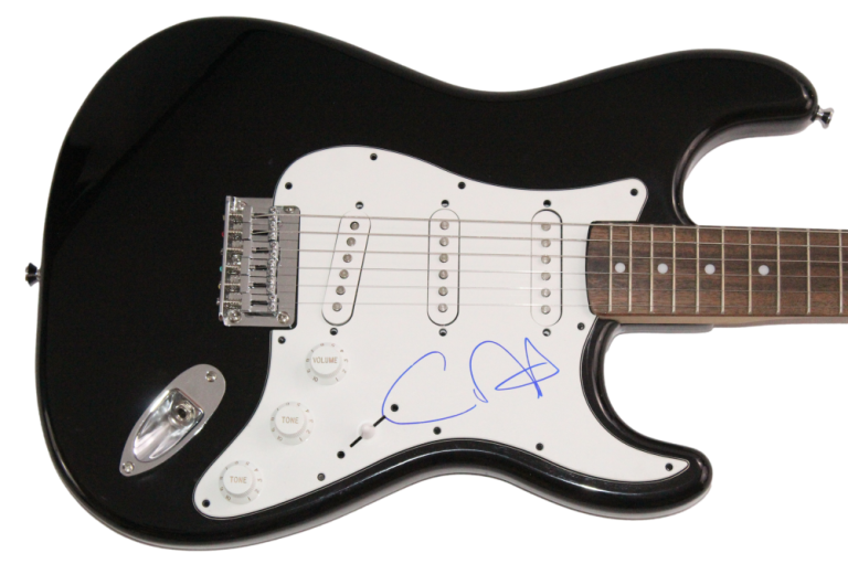 CARLOS SANTANA SIGNED AUTOGRAPH BLACK FENDER ELECTRIC GUITAR MOONFLOWER JSA COA COLLECTIBLE MEMORABILIA