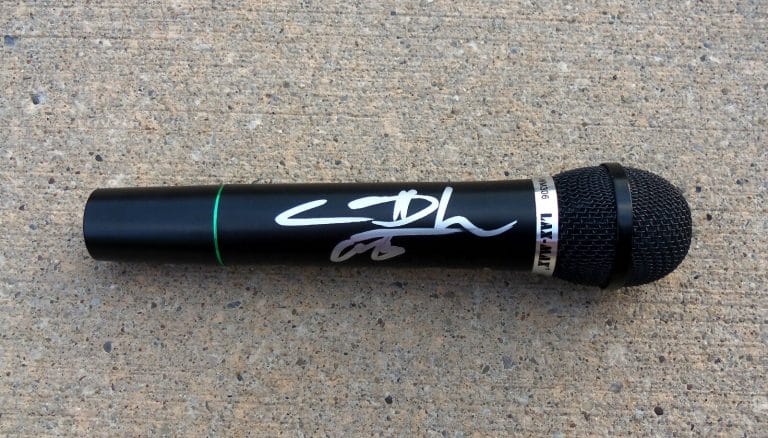 CASHIN OUT CASH OUT SIGNED AUTOGRAPHED MICROPHONE COA! PROOF! MIC! JOHN GIBSON
 COLLECTIBLE MEMORABILIA