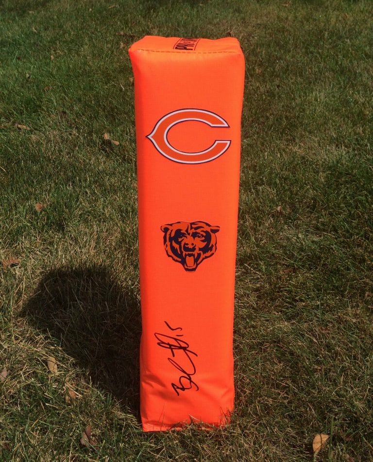 CHICAGO BEARS #15 BRANDON MARSHALL SIGNED AUTOGRAPHED FOOTBALL PYLON COA!
 COLLECTIBLE MEMORABILIA