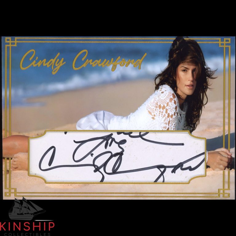 CINDY CRAWFORD SIGNED 5×7 CUSTOM CARD JSA COA ACTRESS MODEL INSCRIBED AUTO Z1459 COLLECTIBLE MEMORABILIA