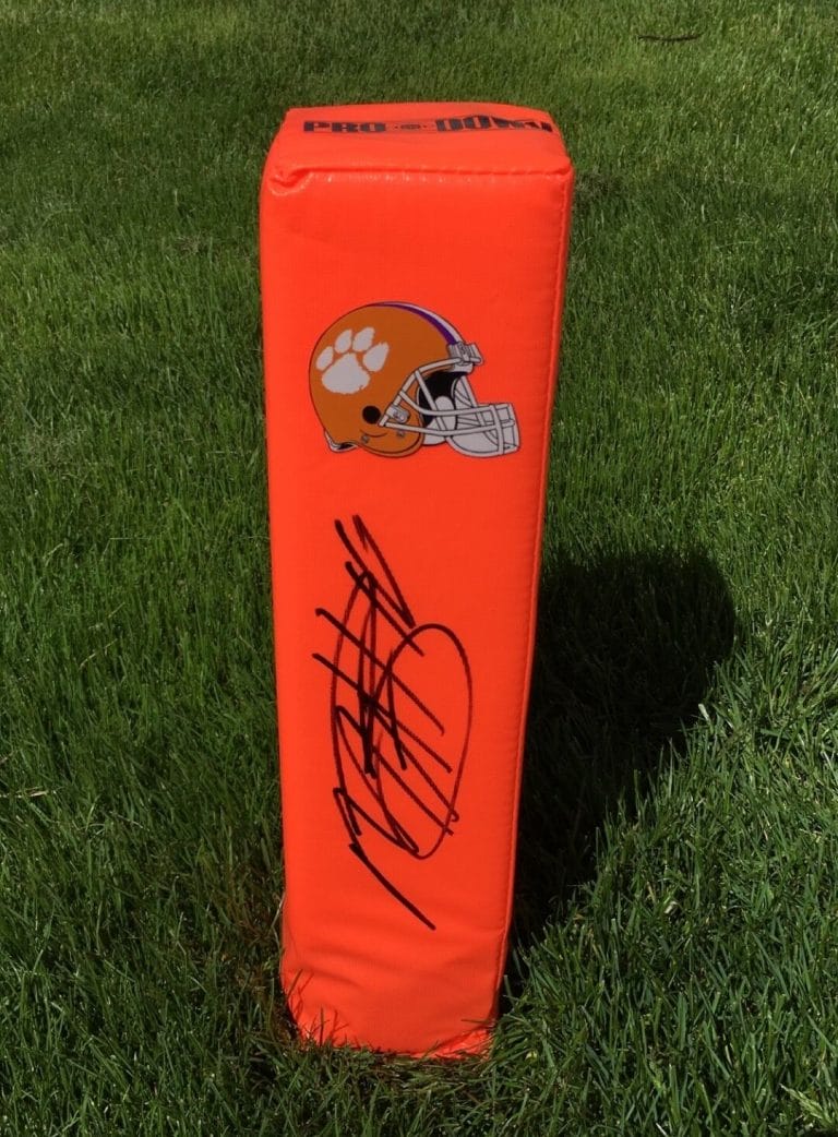 CLEMSON TIGERS #10 MARTAVIS BRYANT SIGNED AUTOGRAPHED FOOTBALL TD PYLON COA!
 COLLECTIBLE MEMORABILIA