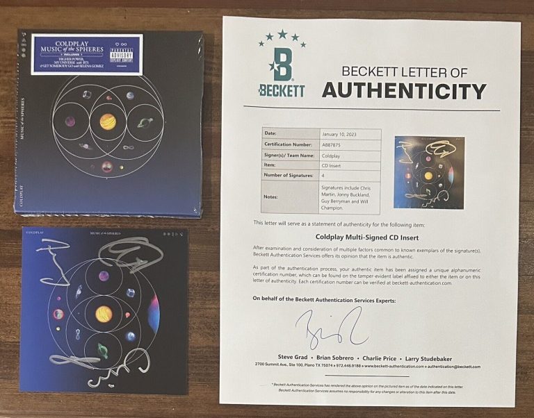 Chris Martin Coldplay Parachutes Signed Autograph Vinyl Record