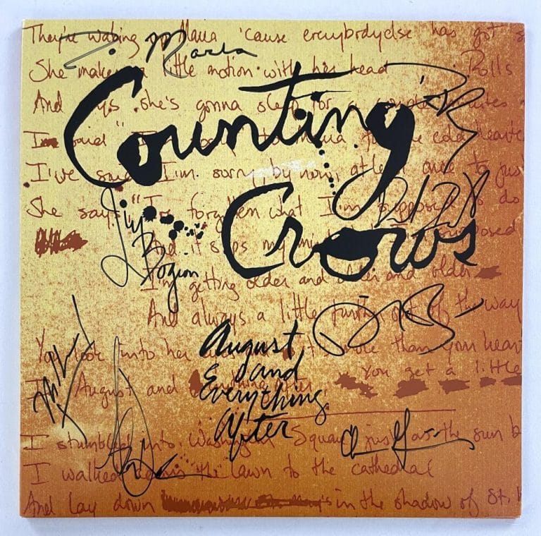 COUNTING CROWS SIGNED AUTOGRAPH ALBUM RECORD AUGUST AND EVERYTHING ELSE JSA COA COLLECTIBLE MEMORABILIA