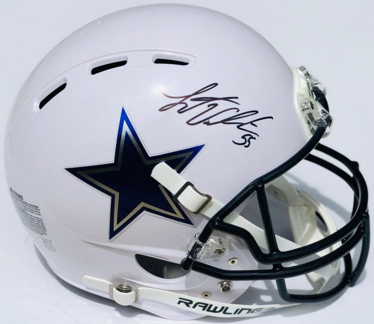 COWBOYS LEIGHTON VANDER ESCH SIGNED AUTOGRAPHED AUTHENTIC FOOTBALL HELMET BAS
 COLLECTIBLE MEMORABILIA