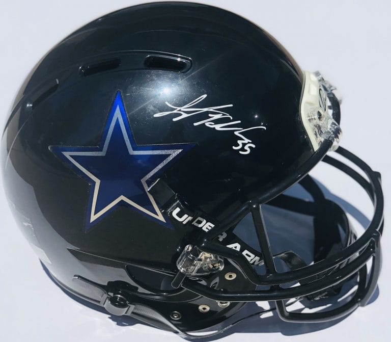 COWBOYS LEIGHTON VANDER ESCH SIGNED AUTOGRAPHED AUTHENTIC FOOTBALL HELMET BAS
 COLLECTIBLE MEMORABILIA