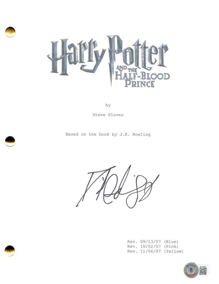 DANIEL RADCLIFFE SIGNED AUTOGRAPH HARRY POTTER HALF-BLOOD PRINCE SCRIPT BAS COA COLLECTIBLE MEMORABILIA