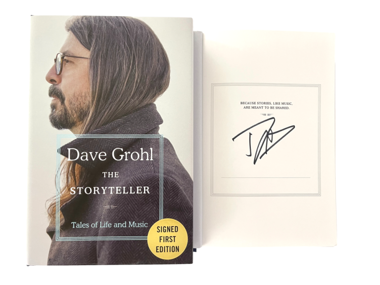 DAVE GROHL SIGNED AUTOGRAPH THE STORYTELLER BOOK – NIRVANA FOO FIGHTERS FRONTMAN COLLECTIBLE MEMORABILIA