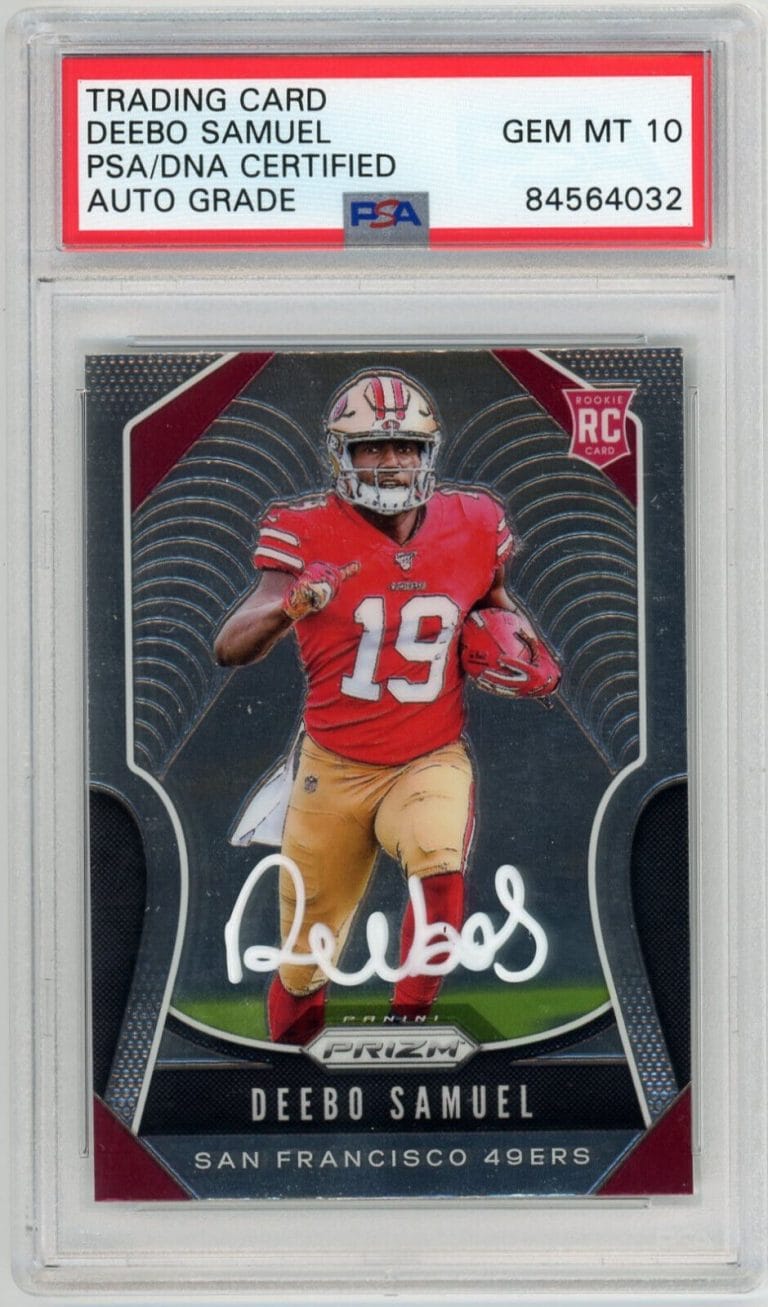 DEEBO SAMUEL SIGNED 2019 PRIZM FOOTBALL ROOKIE CARD #346 PSA 10 AUTO 49ERS RC
 COLLECTIBLE MEMORABILIA