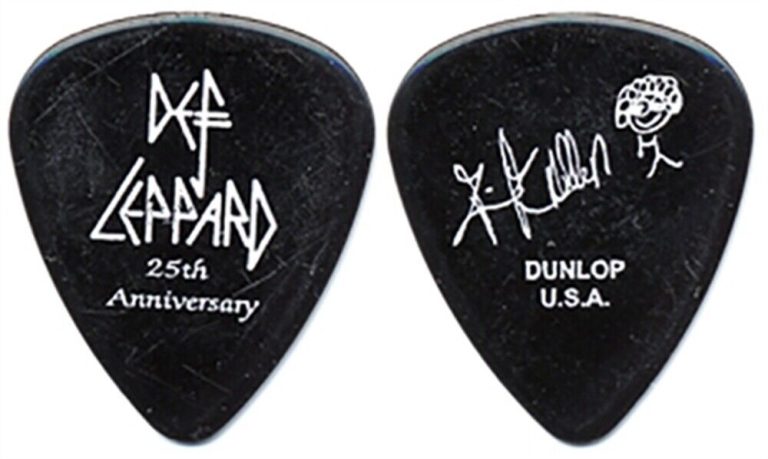 Def Leppard 2006 25th Anniversary tour Rick Allen signature Guitar Pick ...