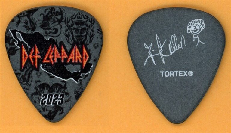 DEF LEPPARD RICK ALLEN VINTAGE GUITAR PICK – 2023 MEXICO TOUR COLLECTIBLE MEMORABILIA
