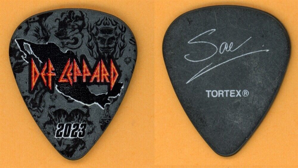 Def Leppard Rick Savage Vintage Guitar Pick - 2023 Mexico Tour ...