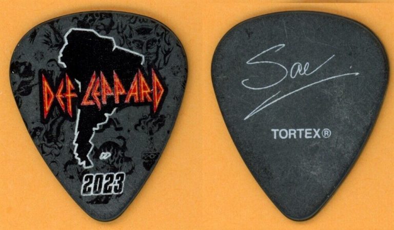 Def Leppard Rick Savage Vintage Guitar Pick - 2023 South America Tour 