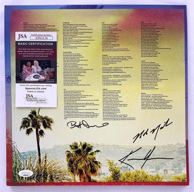 DOGSTAR BAND – KEANU REEVES – SIGNED AUTOGRAPH 12×12 ALBUM INSERT W/ JSA COA COLLECTIBLE MEMORABILIA