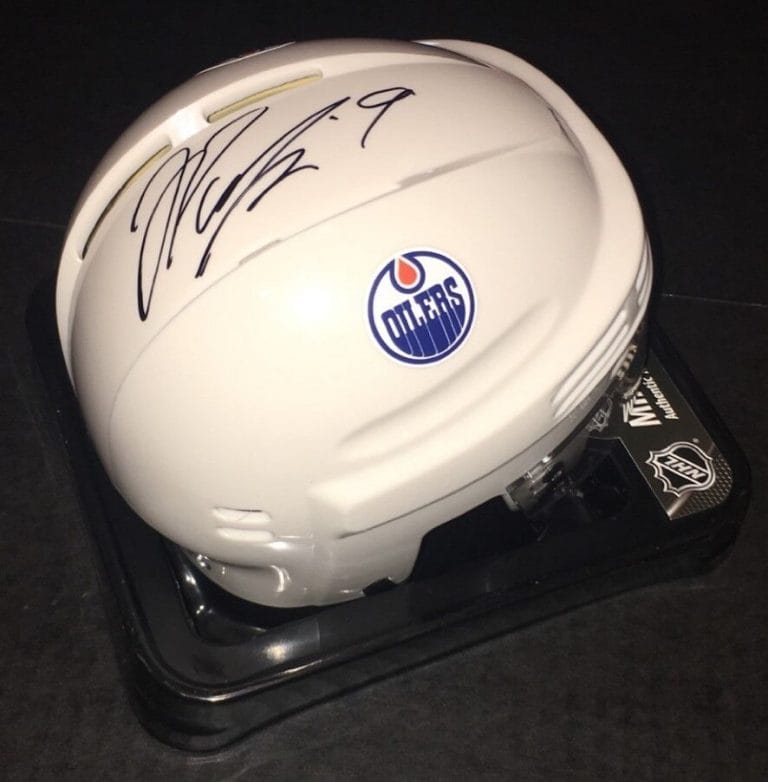 EDMONTON OILERS JESSE PULJUJARVI SIGNED AUTOGRAPHED HOCKEY MINI HELMET COA!
 COLLECTIBLE MEMORABILIA