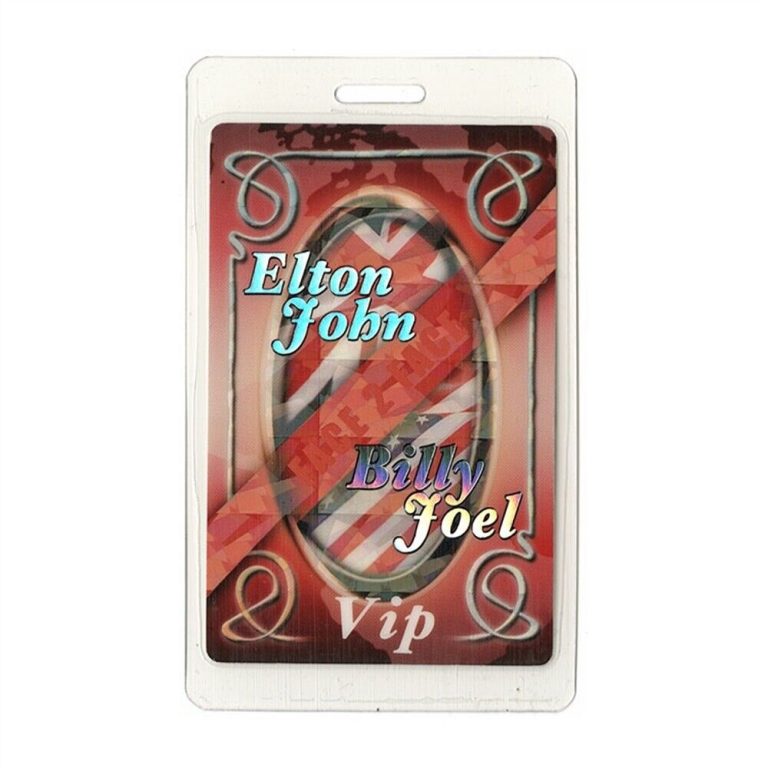 ELTON JOHN 2002 FACE TO FACE TOUR W/ BILLY JOEL VIP LAMINATED BACKSTAGE PASS COLLECTIBLE MEMORABILIA