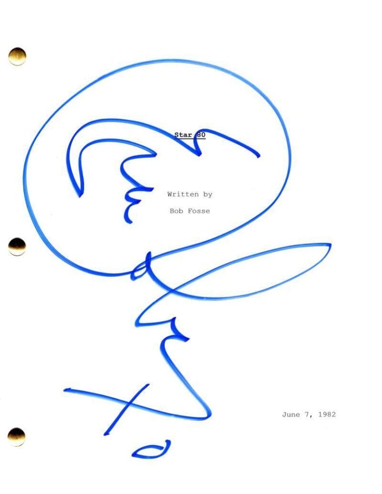 ERIC ROBERTS SIGNED AUTOGRAPH STAR 80 FULL MOVIE SCRIPT SCREENPLAY BY BOB FOSSE COLLECTIBLE MEMORABILIA