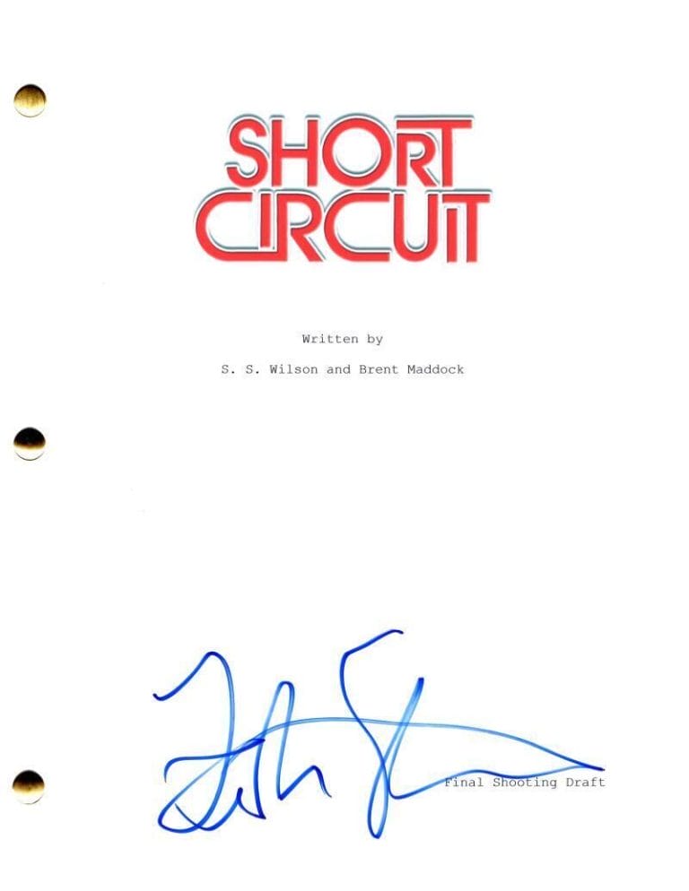 FISHER STEVENS SIGNED AUTOGRAPH SHORT CIRCUIT FULL MOVIE SCRIPT SCREENPLAY COLLECTIBLE MEMORABILIA
