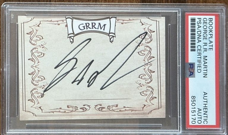 GEORGE RR MARTIN SIGNED BOOKPLATE GAME OF THRONES AUTHOR AUTOGRAPH PSA DNA COA COLLECTIBLE MEMORABILIA