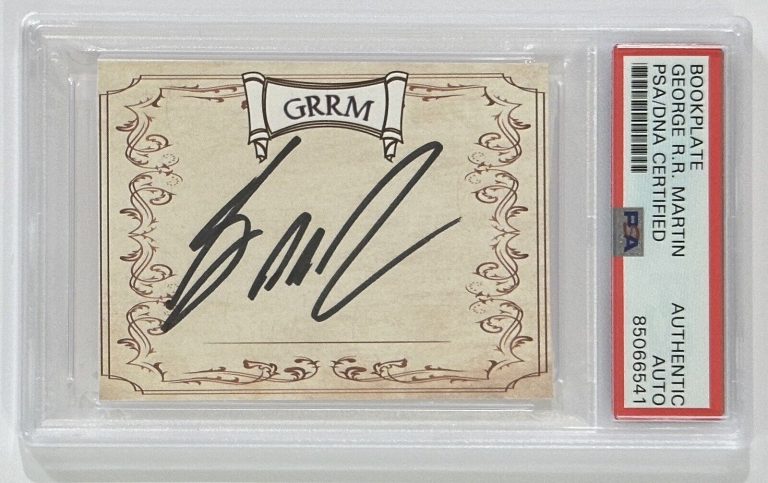 GEORGE RR MARTIN SIGNED BOOKPLATE GAME OF THRONES AUTHOR AUTOGRAPH PSA DNA COA COLLECTIBLE MEMORABILIA