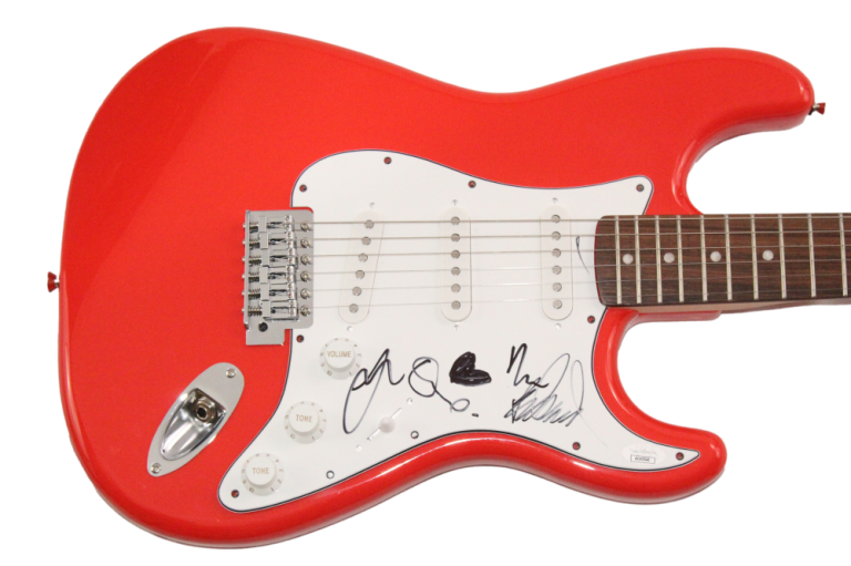 GLASS ANIMALS BAND X4 SIGNED AUTOGRAPH FENDER ELECTRIC GUITAR JSA COA DREAMLAND COLLECTIBLE MEMORABILIA